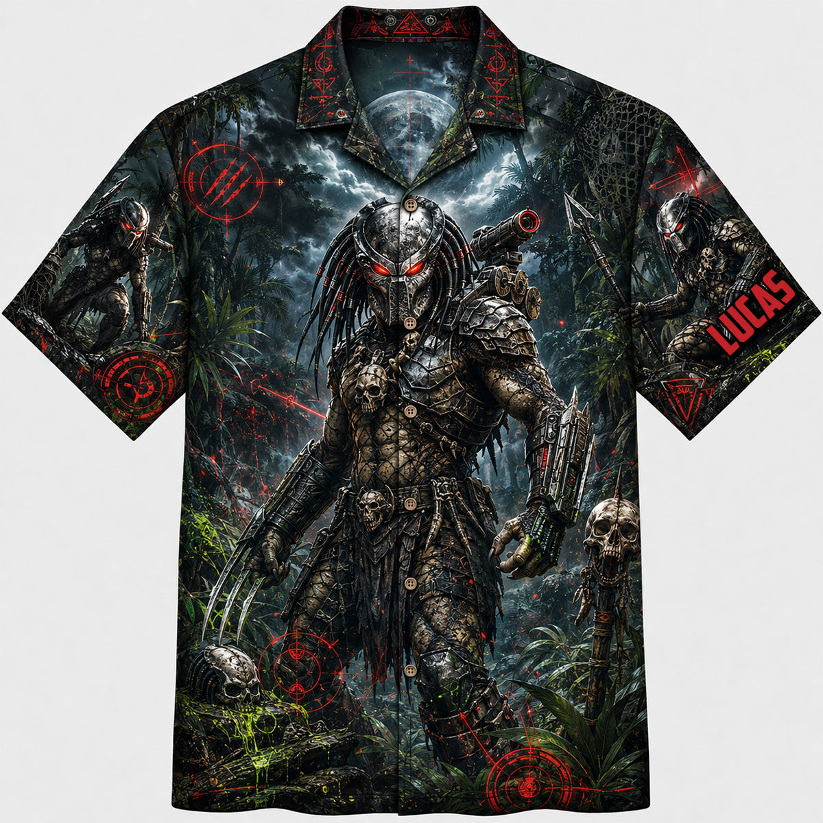 Alien Hunter Hawaiian Shirt - Personalized Gifts 03natn290626