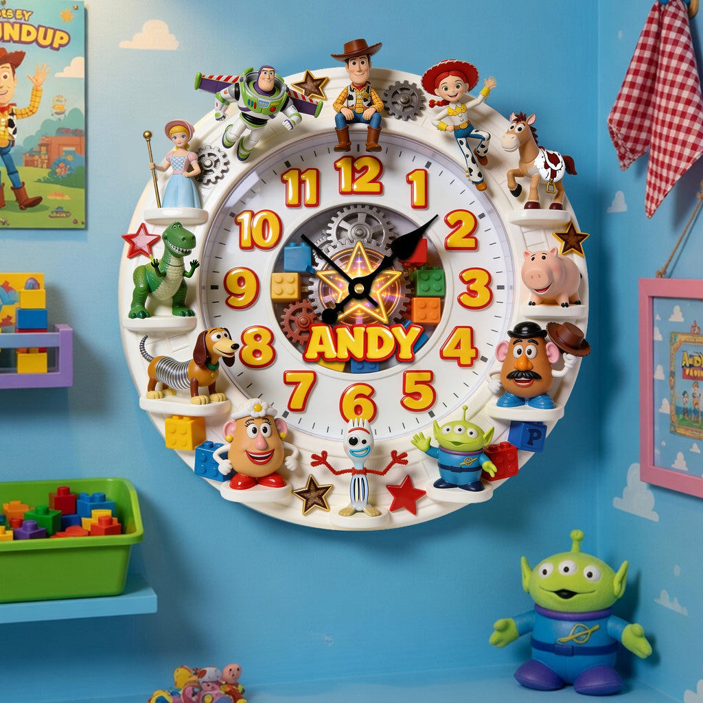 Adorable Characters Hanging Wall Clock - Personalized Gifts 02nalu140326
