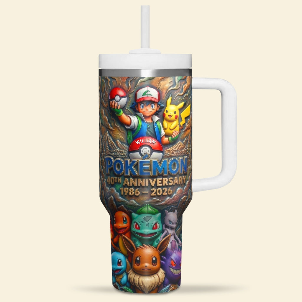 40th Anniversary Monster Trainer Tumbler - Personalized Anniversary Gift 01toqn120326