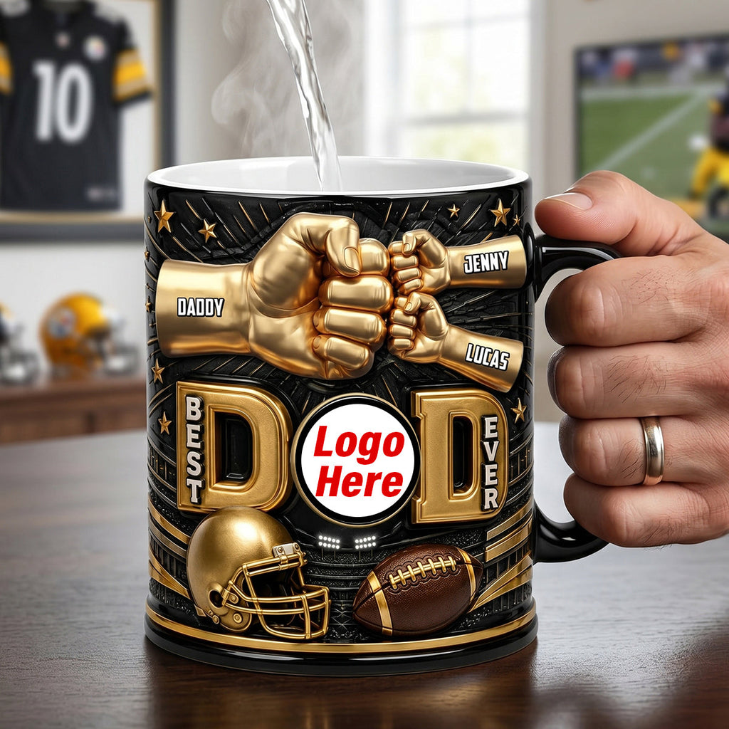 Best American Football Dad Magic Coffee Mug - Personalized Gifts For Dad 02natn190526