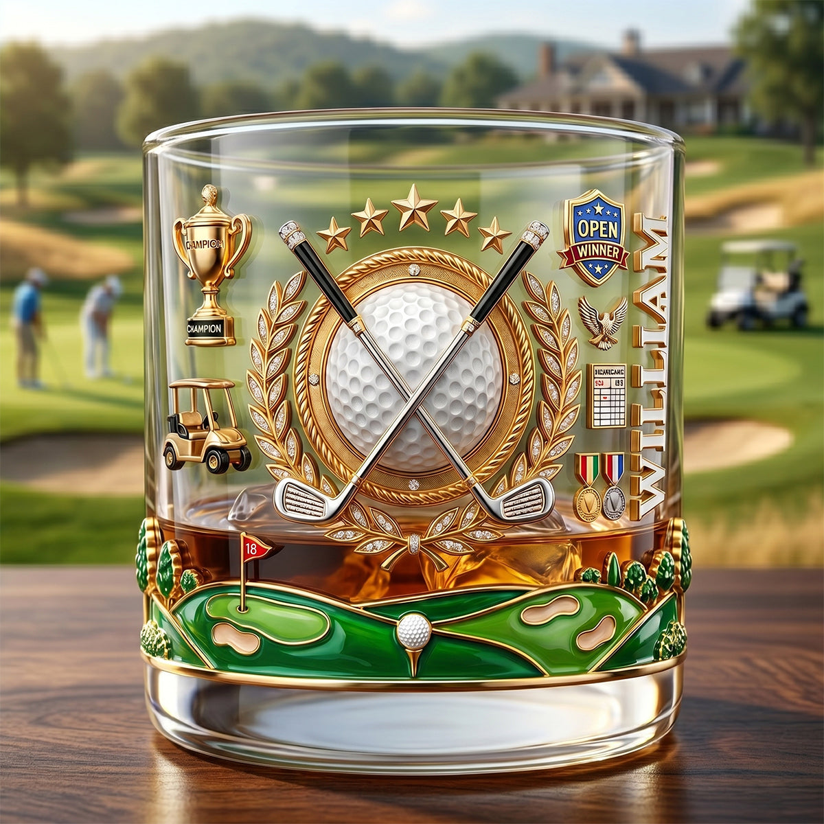 Golf Champion Drinking Glass - Personalized Gifts For Golfers 05patn240626