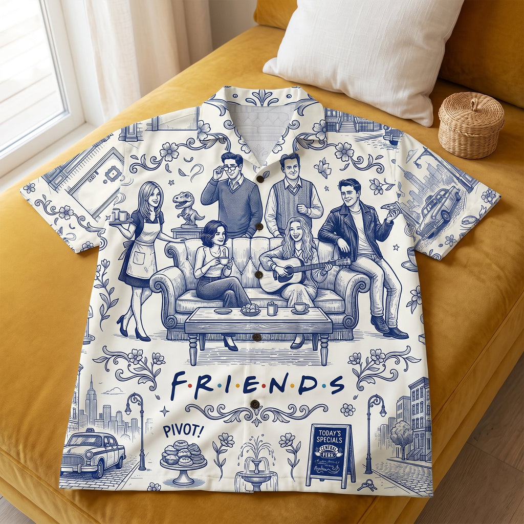 Toile de Jouy Hawaiian Shirt - Personalized Friendship Gift 02pgqn040726