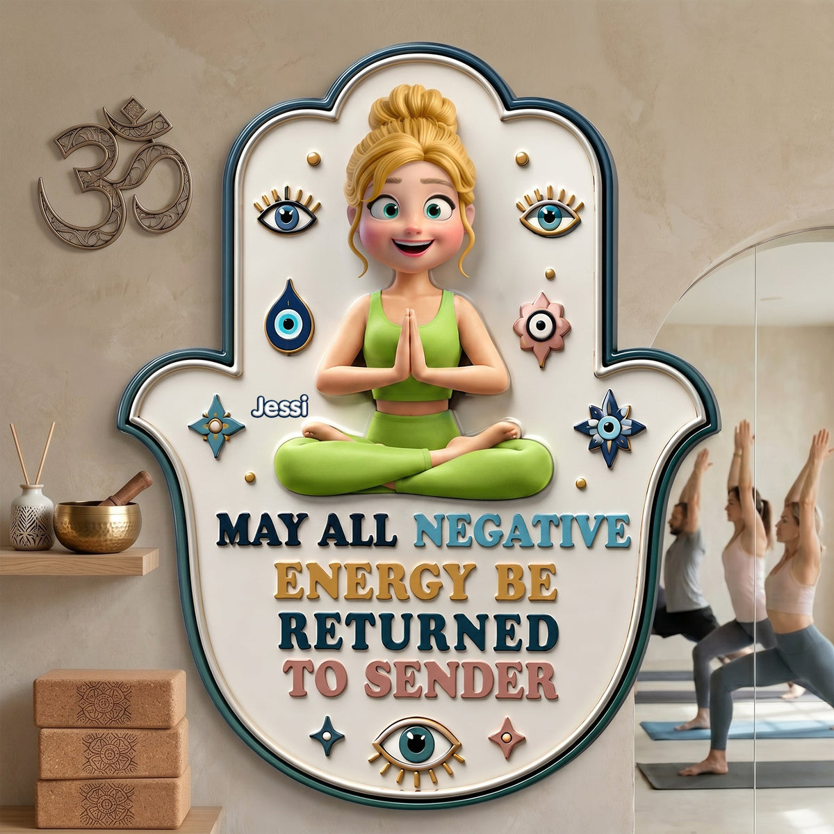 Good Vibes Metal Sign - Personalized Gifts For Yoga Lovers 04NALU180624