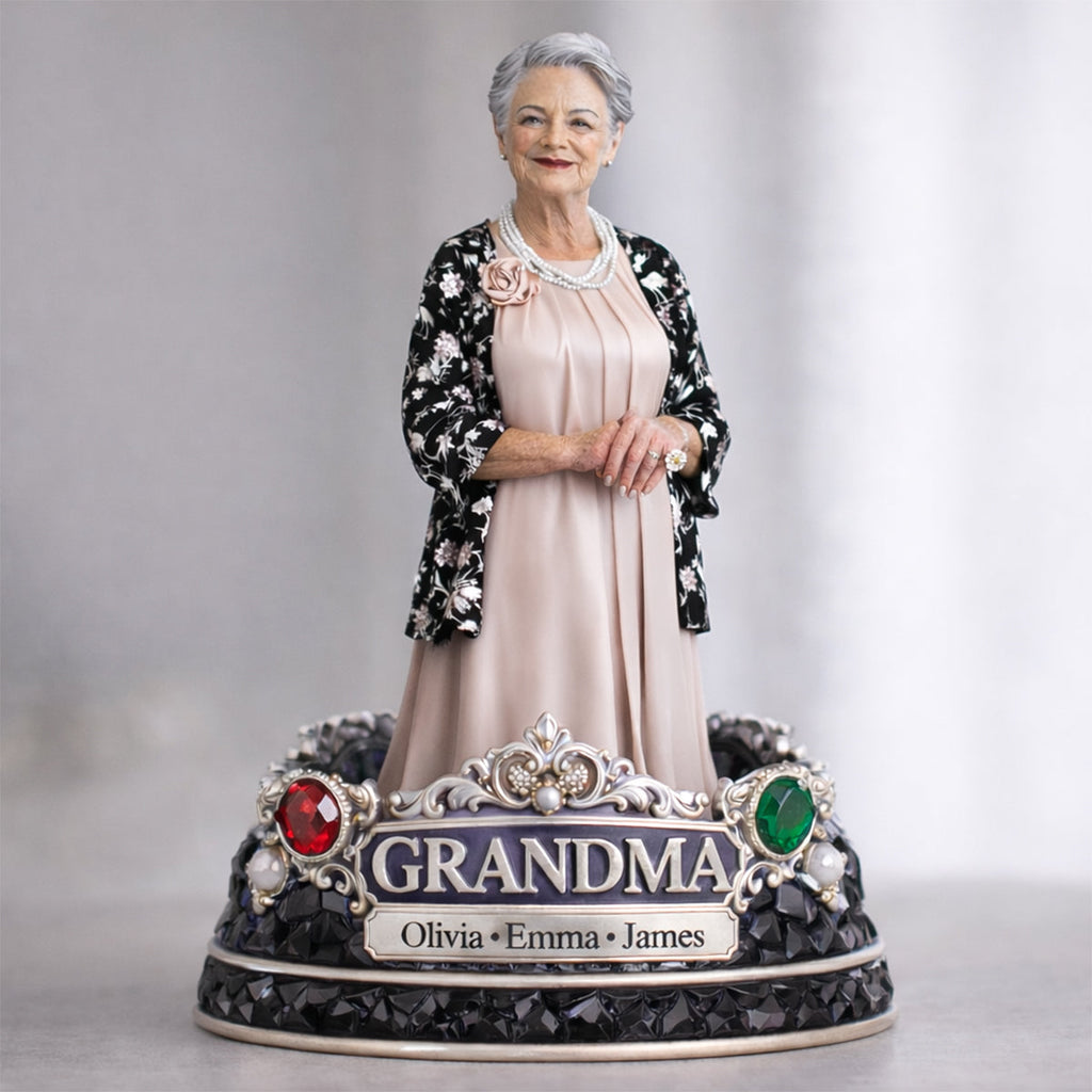 Cherished Grandma Shaped Plaque - Personalized Custom Photo Gift For Grandma 01TOTN180326