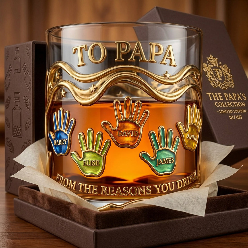 Papa’s Pride Glass Mug Personalized Father's Day Gifts 04PALU060426