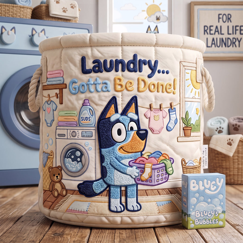 Laundry Gotta Be Done Quilted Laundry Basket - Personalized Gifts 03nalu090726