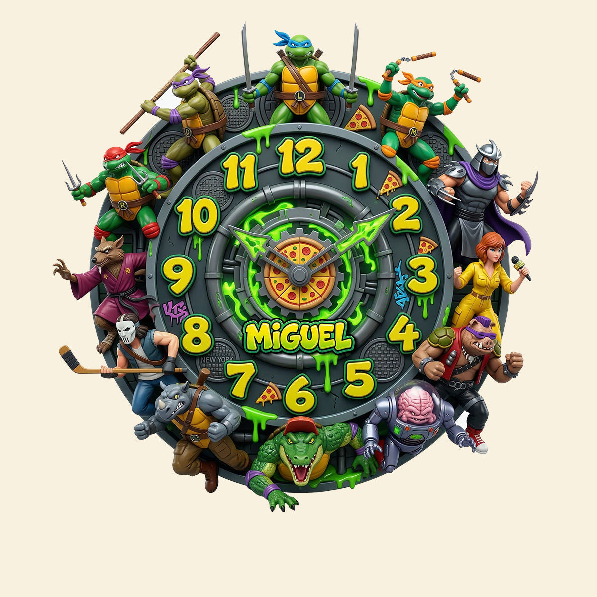 Retro Street Heroes Wall Clock - Personalized Gifts For Hero Lover Acrylic Hanging Wall Clock 06NATN130326