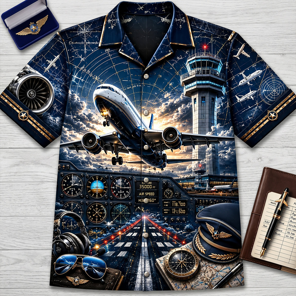 Sky Commander Hawaiian Shirt - Gifts For Pilots 04natn090626