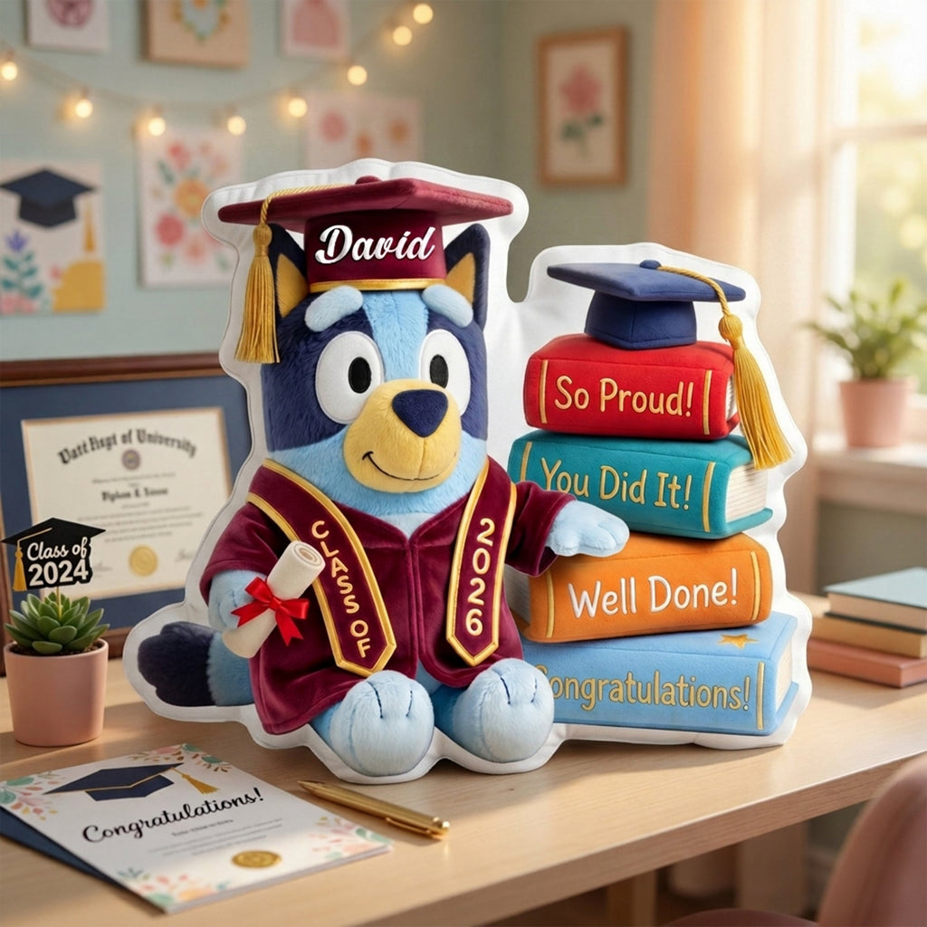 Congrats Graduate Shaped Pillow - Personalized Gift For Graduation 01PALU130526