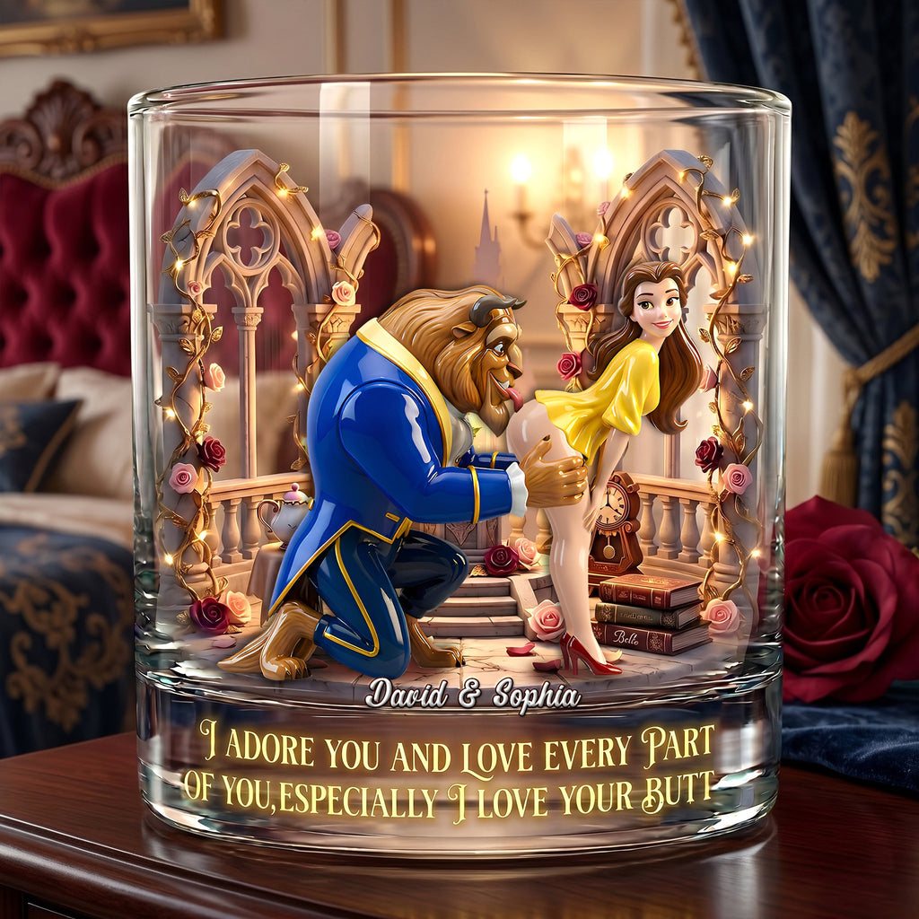Cute Couple Personalized Glass 116ohlu080626