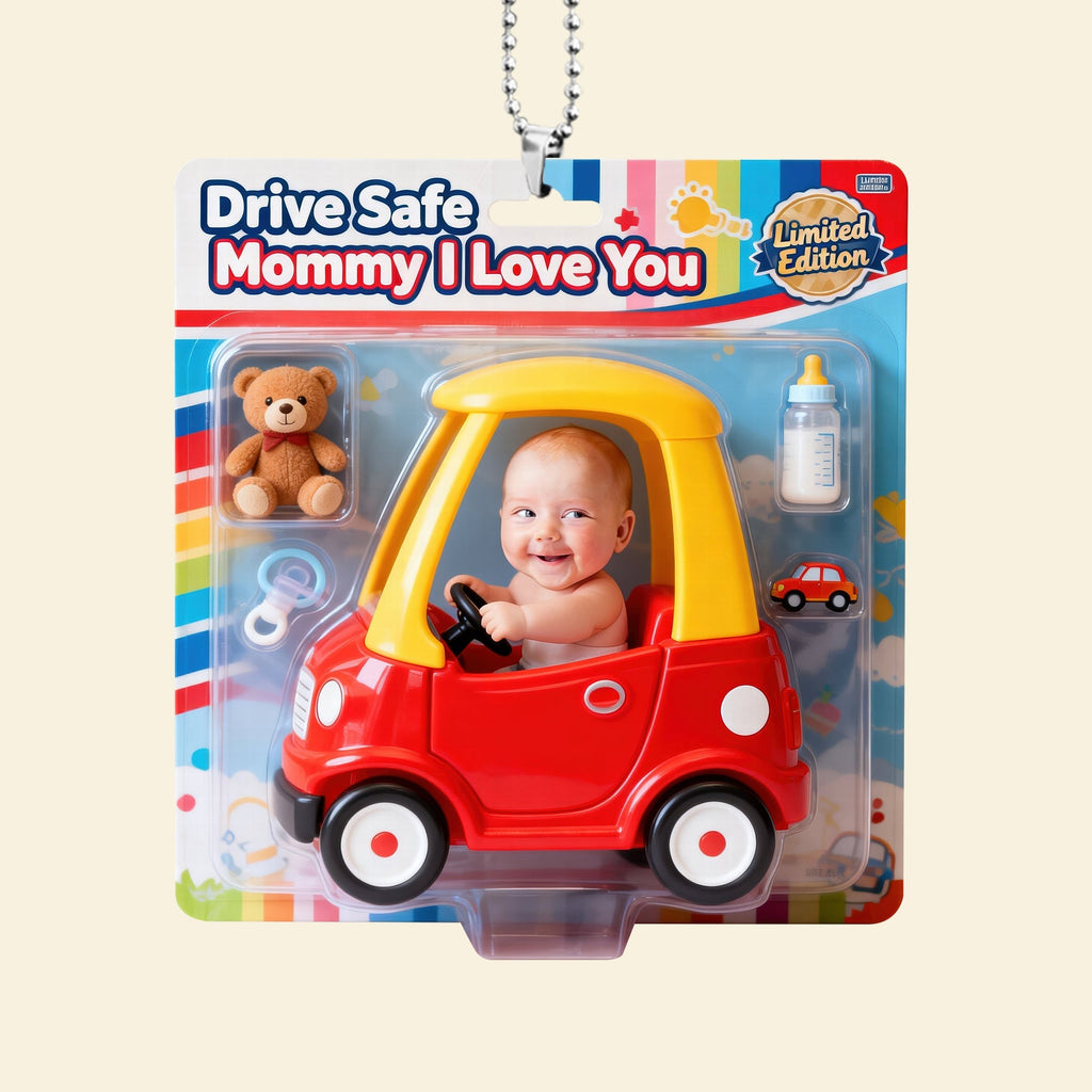 Cute Baby Driver Adventure Car Ornament - Custom Photo Gifts For Mom 05naqn120326