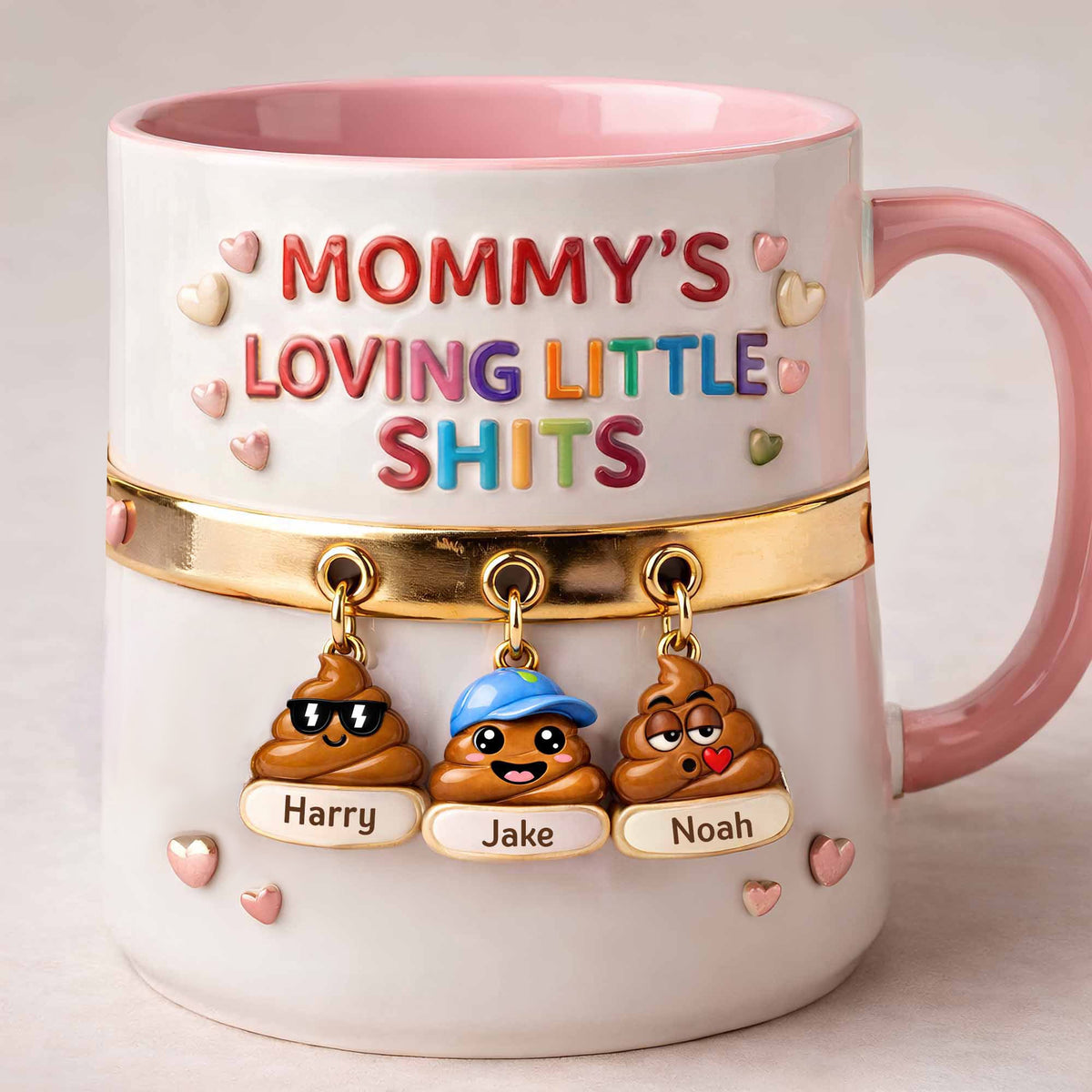 Mom’s Funny Little Squad Accent Mug - Personalized Mother's Day Gifts 04HUDT090426