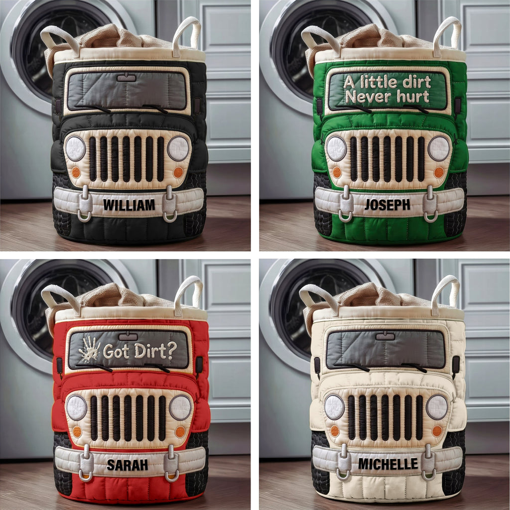 Dirt Journey Quilted Laundry Basket - Personalized Gifts For Off-road Lovers 06qhqn140726