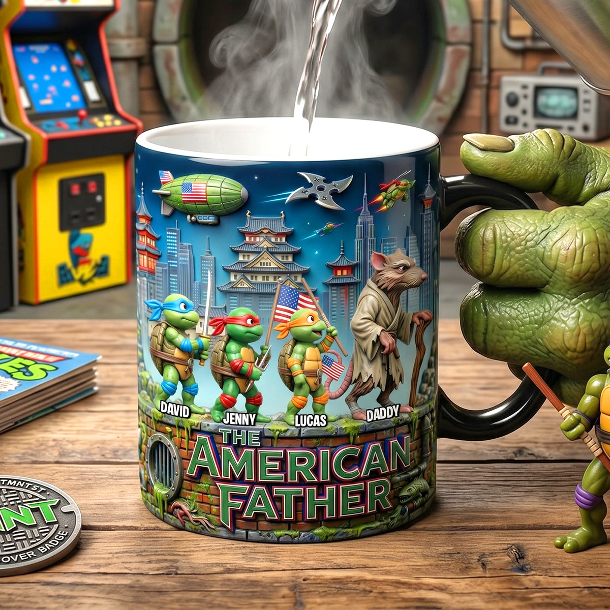 American Tactical Dad Squad Magic Mug, Personalized Gifts For Dads 04qhtn180526