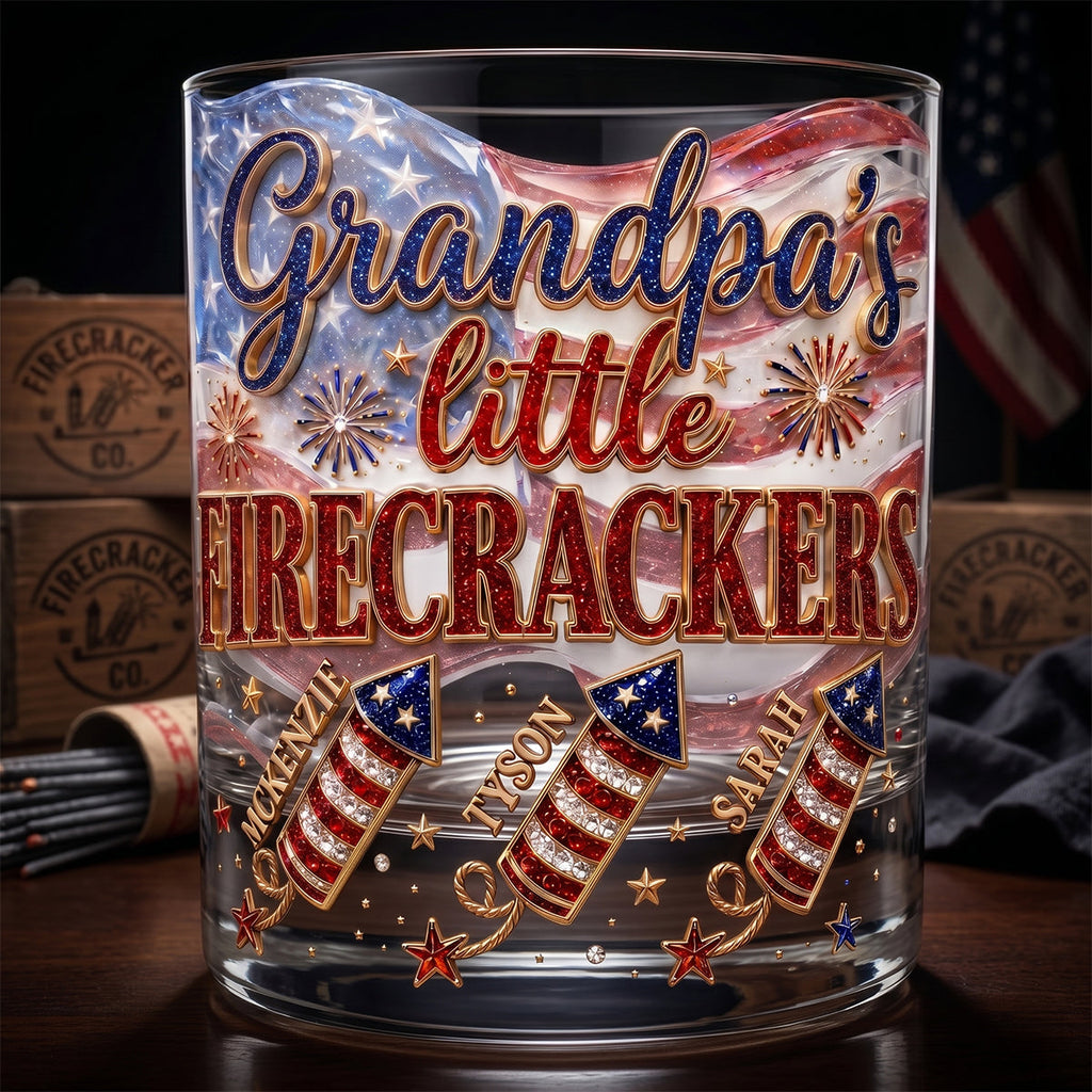 Firecrackers Drinking Glass - Personalized Gifts For Grandpas 052padt300526