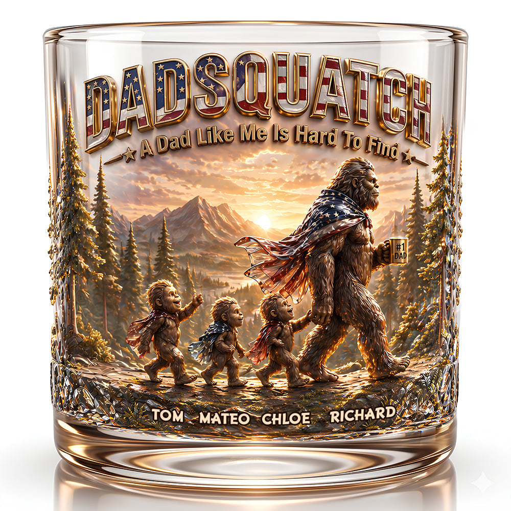Wild Dad & Little Ones Round Glass - Personalized Gifts For Dads 02PADT280426