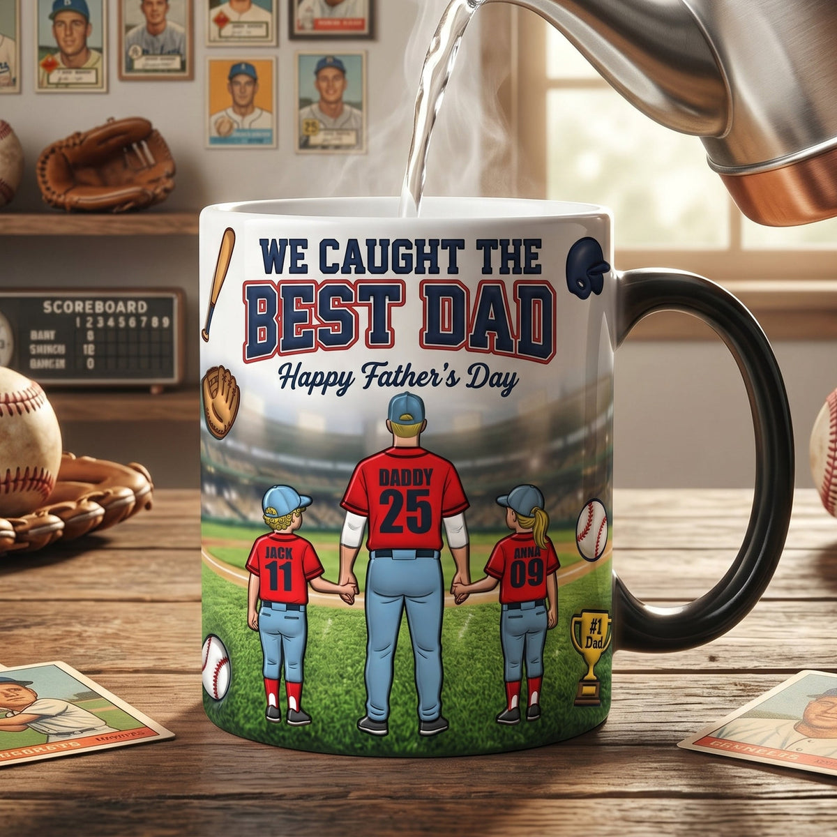 Best Dad Base Ball Magic Coffee Mug - Personalized Gifts For Father's Day 01hutn050526