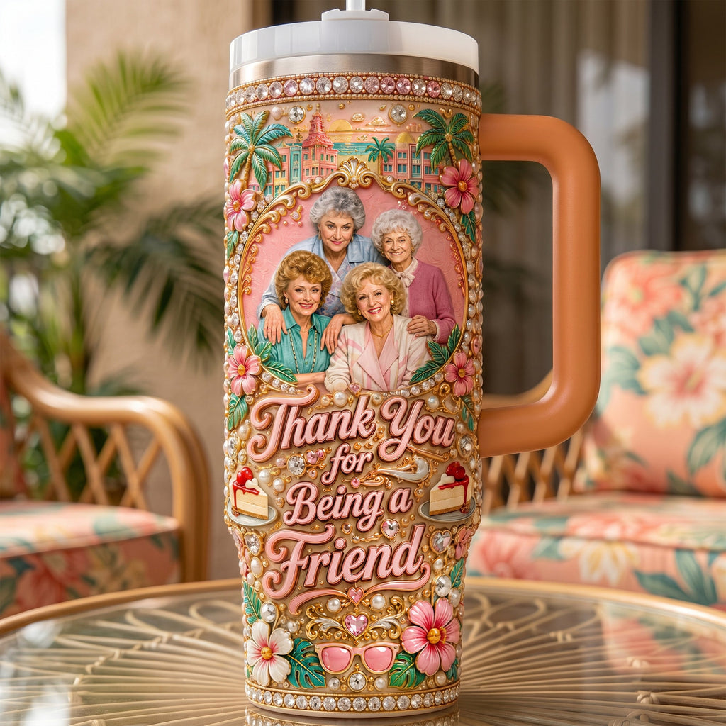 Cheers to Friendship 40oz Tumbler With Handle - Gifts For Friends 04NALU120626