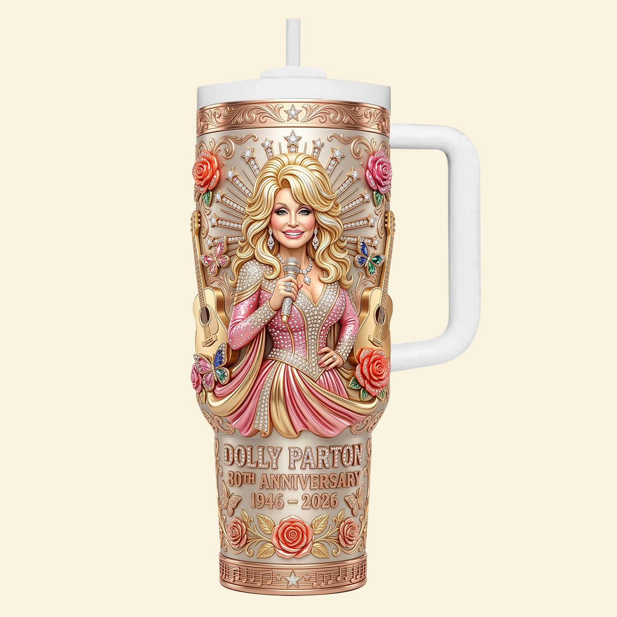80 Years of Country Queen - Vintage Music Legend Tumbler, Personalized Gift 02NATN170326
