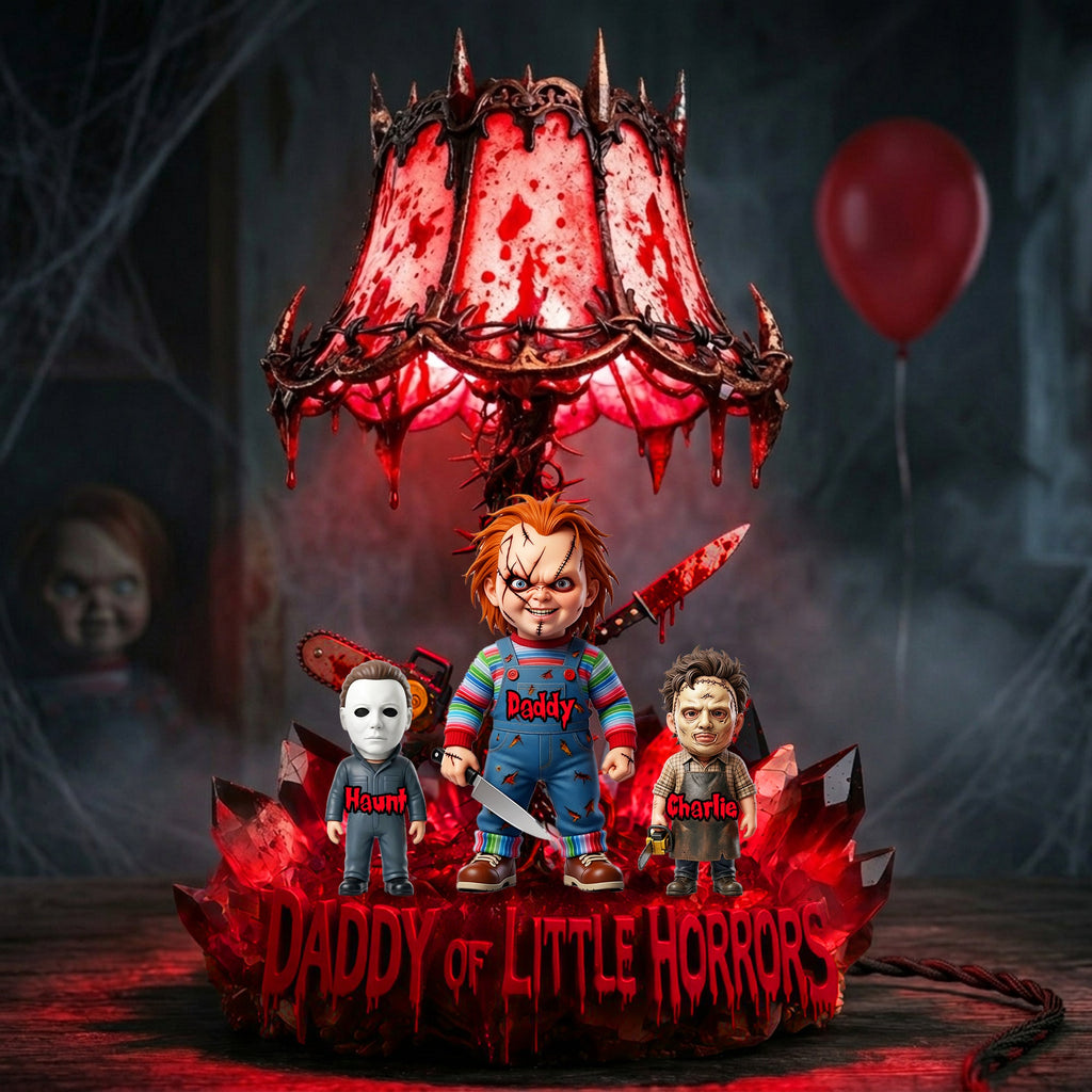 Papa Of Little Horrors Acrylic Light Box Personalized Gifts For Dad 02TYLU110526