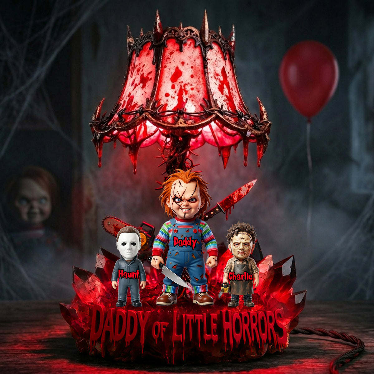 Papa Of Little Horrors Acrylic Light Box Personalized Gifts For Dad 02TYLU110526