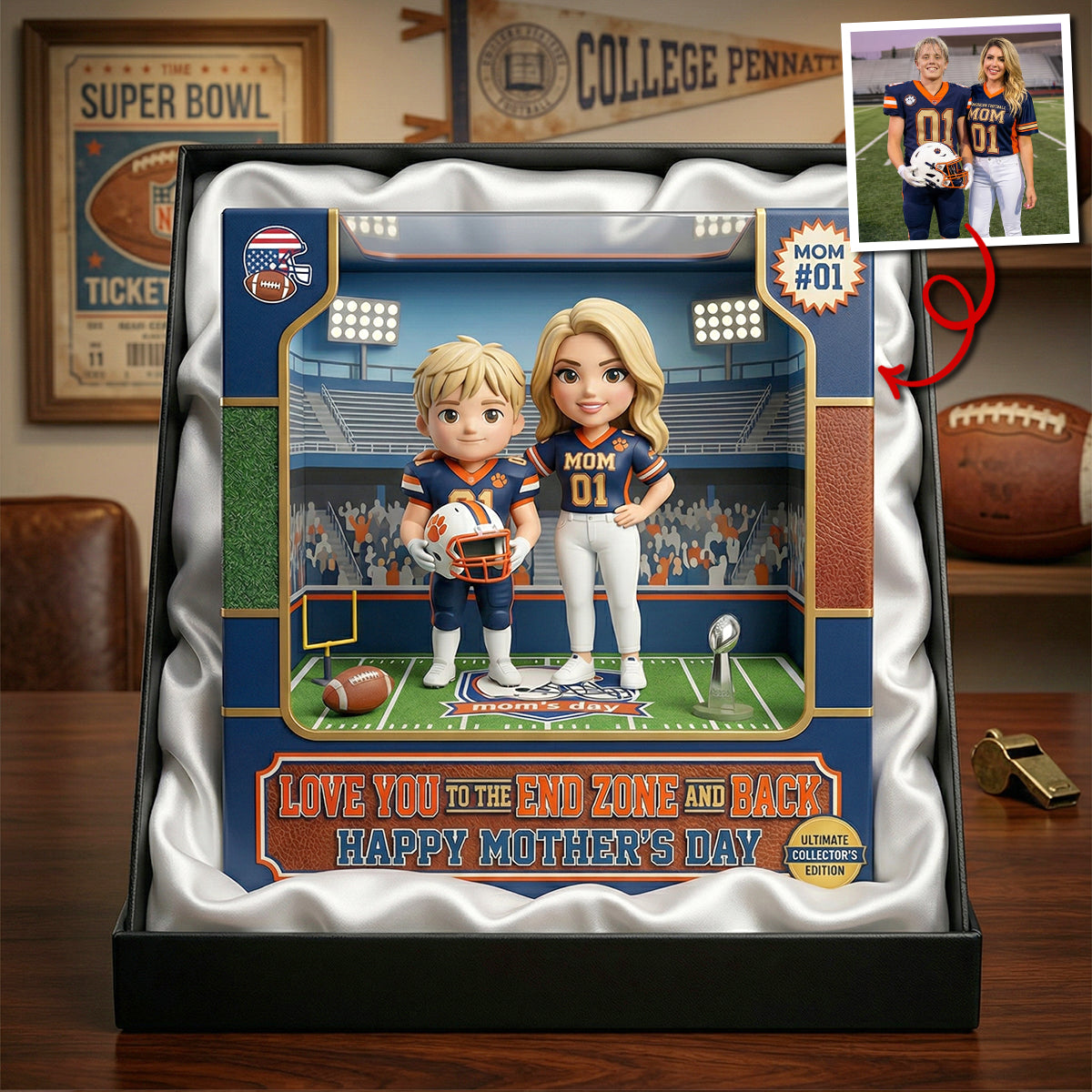 Custom Photo American Football Acrylic Plaque - Gifts For Mother 01hutn270326