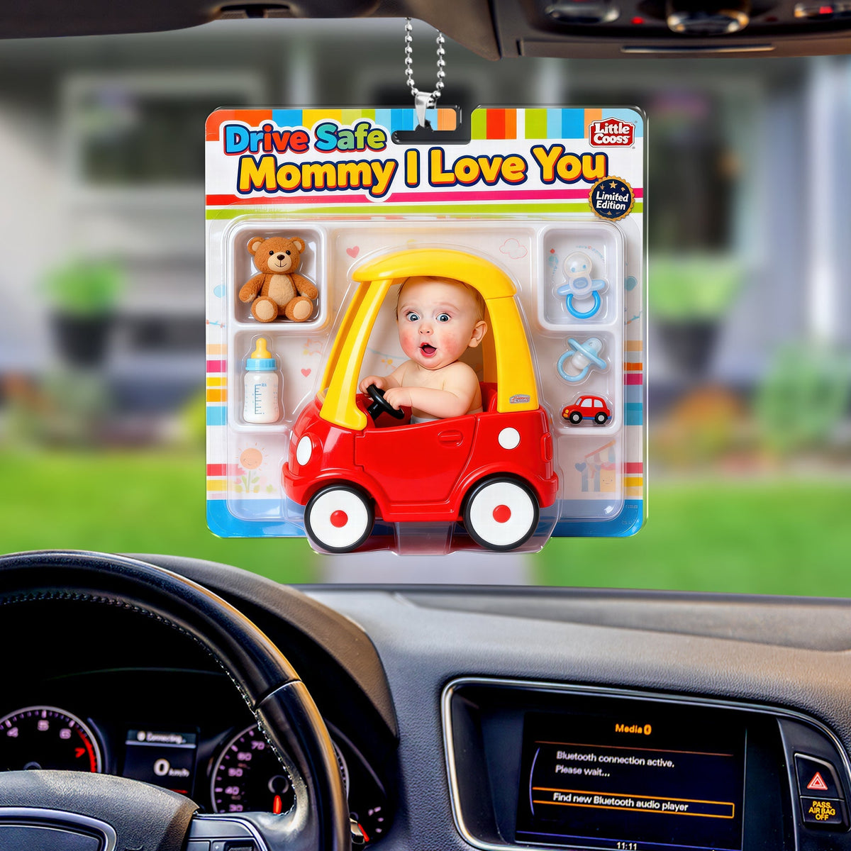 Cute Baby Driver Adventure Car Ornament - Custom Photo Gifts For Mom 05naqn120326