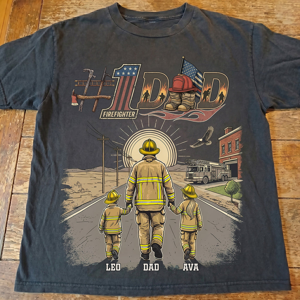 Top Firefighter Dad Shirt - Personalized Gifts For Firefighter Dads 01qhdt260526