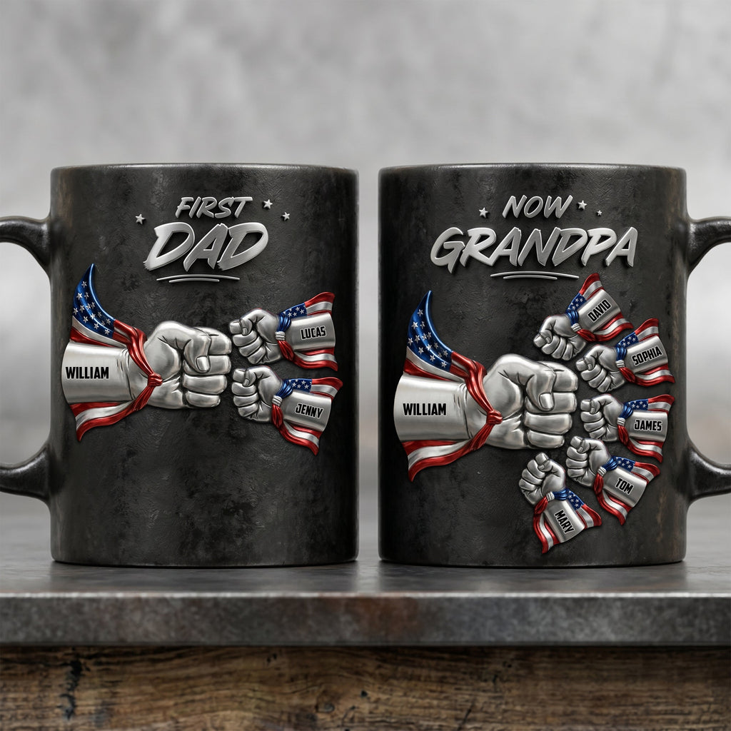 Grandpa Patriotic Team Magic Mug, Personalized Gifts For Promoted Grandfather 05qhtn200526