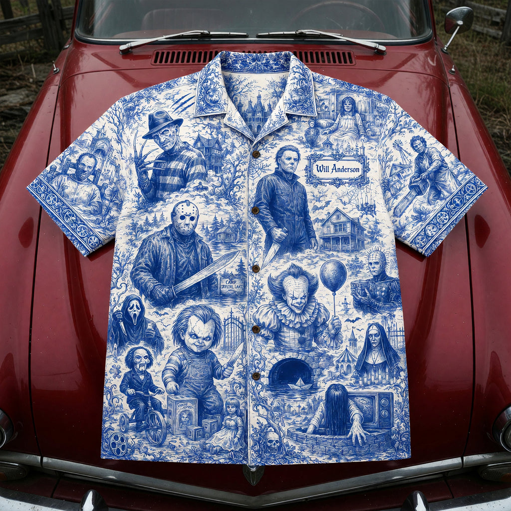 Retro Horror Hawaiian Shirt Personalized Gifts For Horror Lovers 01HUQN220626