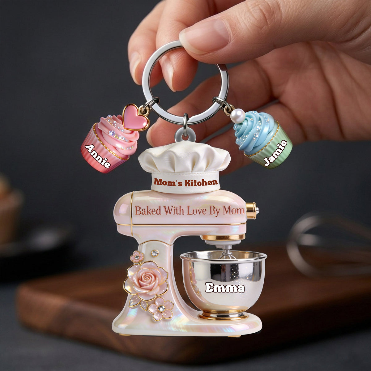 Baking Mom Acrylic Tag Keychain - Personalized Gifts For Mother 01pglu260326