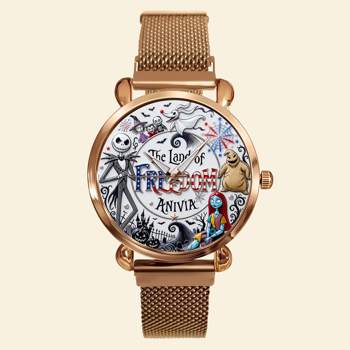The Land Of Freedom Mesh Strap Quartz Watch - Personalized Gifts For Patriots 03padt080626
