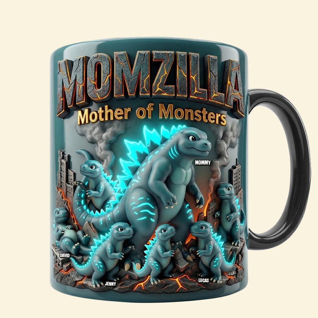 Giant Creature Mom Magic Mug -  Personalized Gifts For Mothers 04natn110426