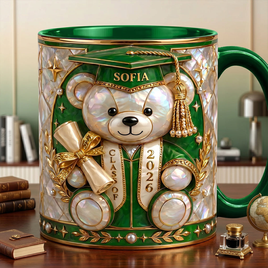 Lovely Bear - Celebrate Graduation Accent Mug - Personalized Gifts For Graduates 04tytn080526