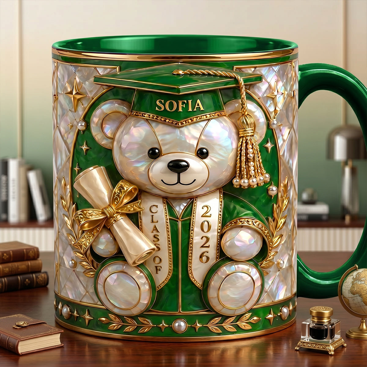 Lovely Bear - Celebrate Graduation Accent Mug - Personalized Gifts For Graduates 04tytn080526