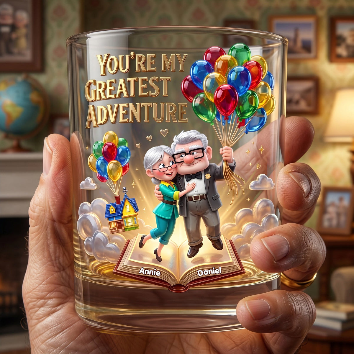 Forever Love Adventure Round Glass - Personalized Gifts For Couples 06tylu160626