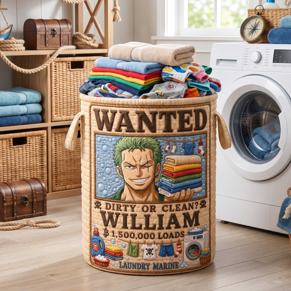 Wanted Adventure Laundry Basket - Personalized Gifts 03paqn110726