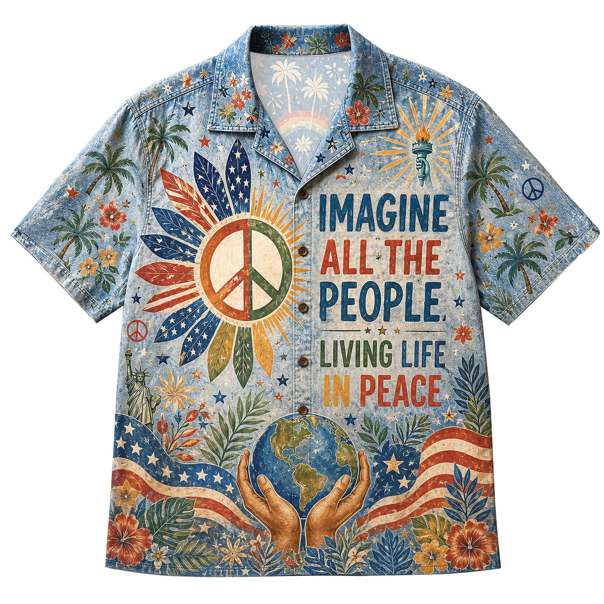Peace Hawaiian Shirt - Personalized Gifts For Peace Lovers 06paqn180626