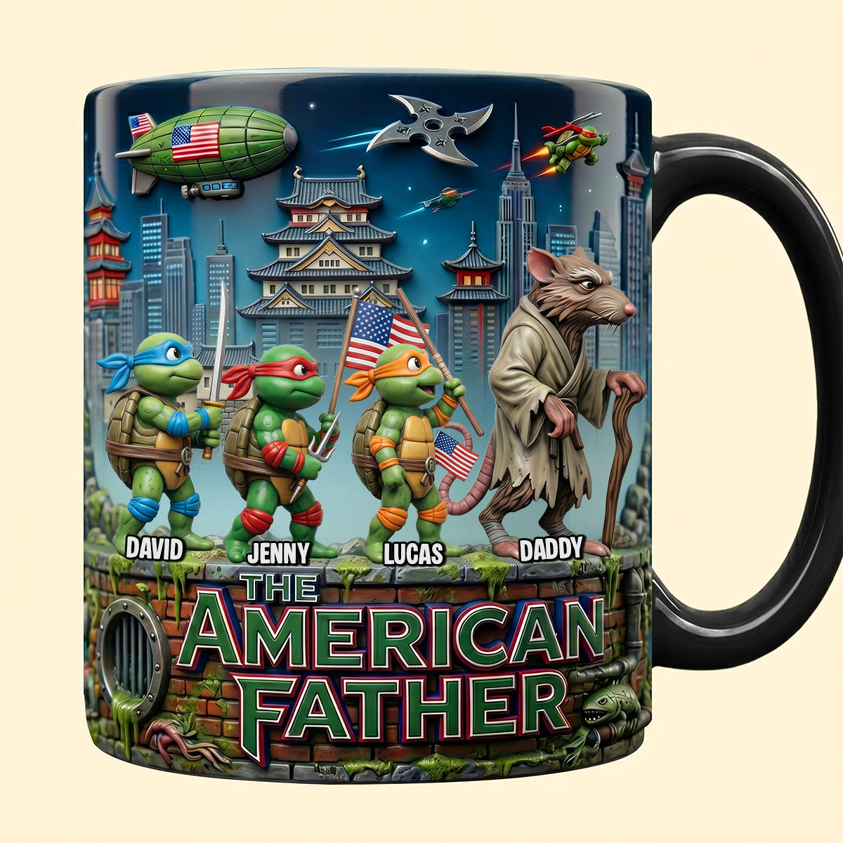 American Tactical Dad Squad Magic Mug, Personalized Gifts For Dads 04qhtn180526
