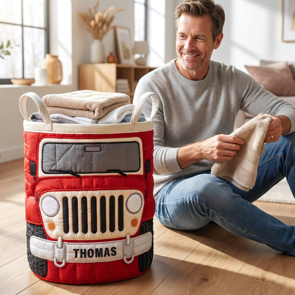Dirt Journey Quilted Laundry Basket - Personalized Gifts For Off-road Lovers 06qhqn140726