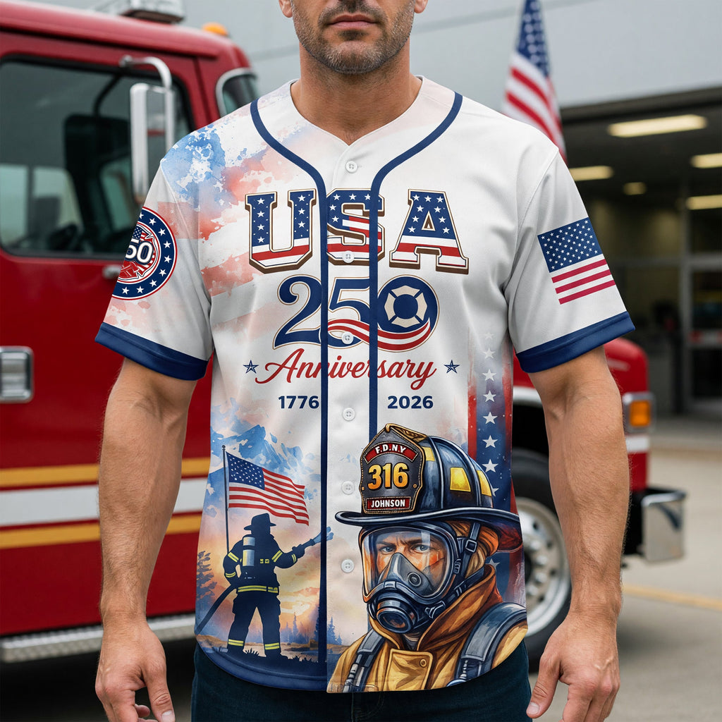 Heroic American Firefighter Jersey - Personalized Gifts For Firefighter 04qhqn180626