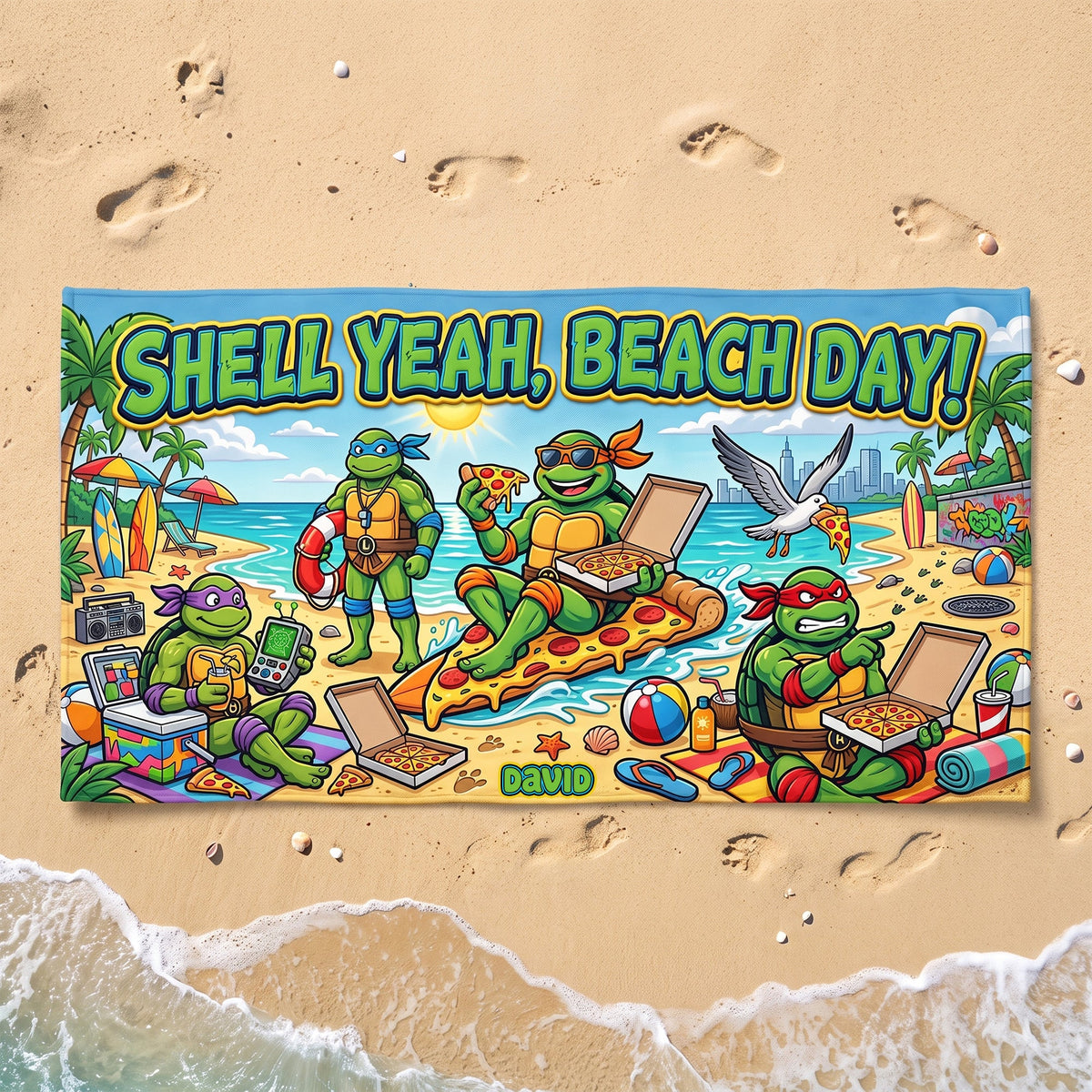 Shell Yeah, Beach Day Beach Towel - Personalized Gifts 04tyqn160726
