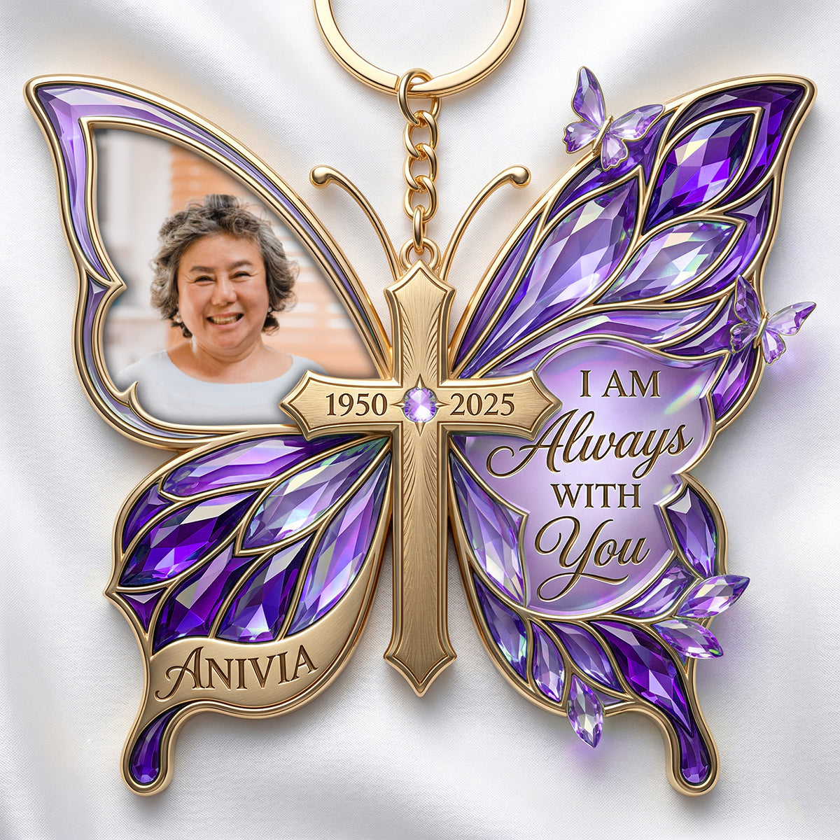 Custom Photo Loving Memory Butterfly Keychain - Personalized Gifts For Loved Ones 02patn060426