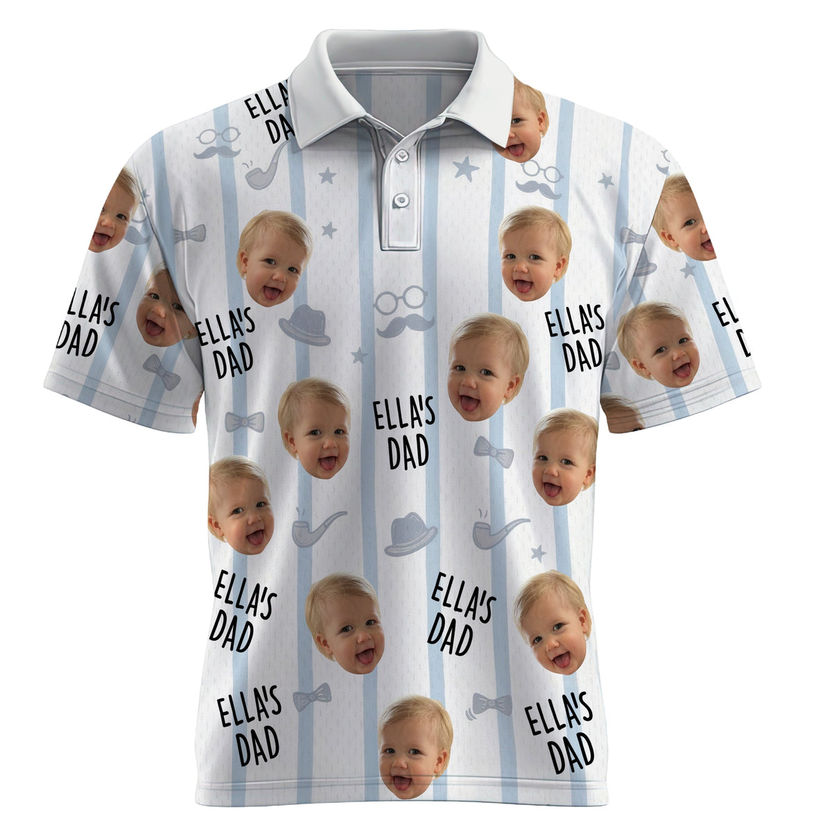 Custom Photo Adorable Baby Dad Polo Shirt, Personalized Gifts For Dad & Grandpa 04qhqn080526