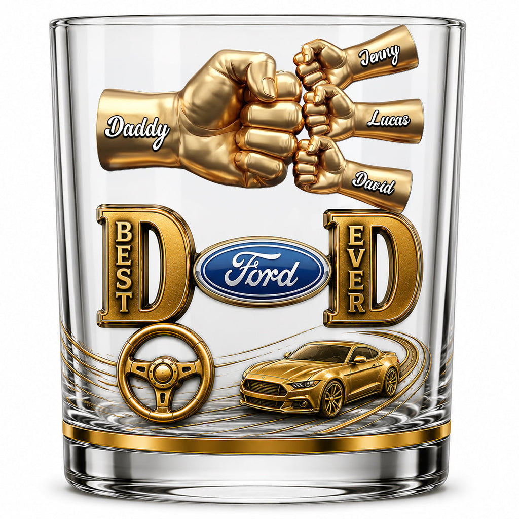 Muscle Car Dad Round Glass - Personalized Gift For Dads 03NATN220526