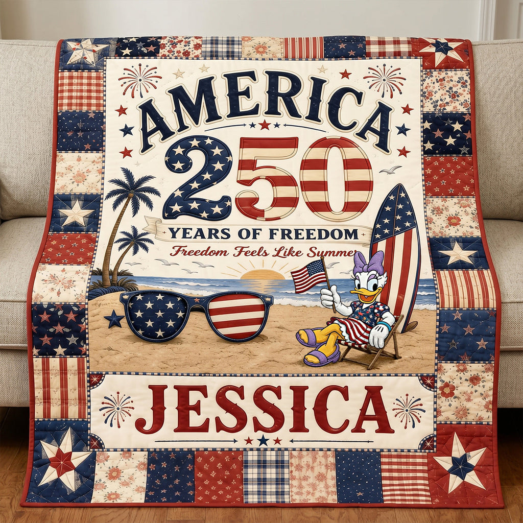 Freedom Feels Like Summer Blanket - Personalized Gifts For Patriots 01PATN040626