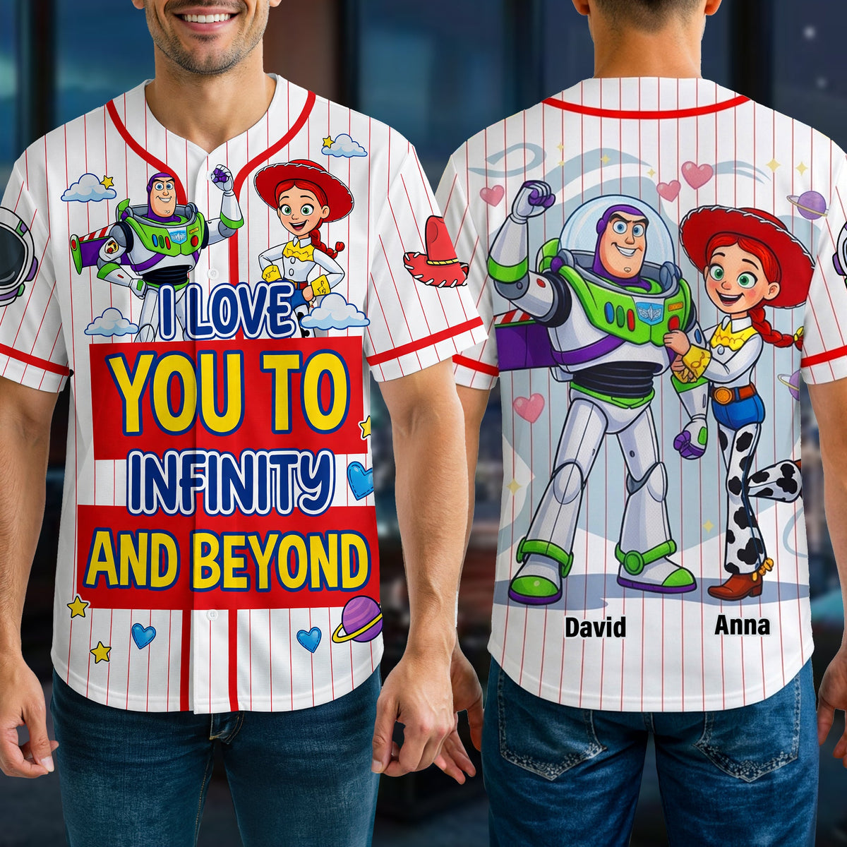 Couple Forever Baseball Jersey - Personalized Gifts For Couple 02NAQN190626