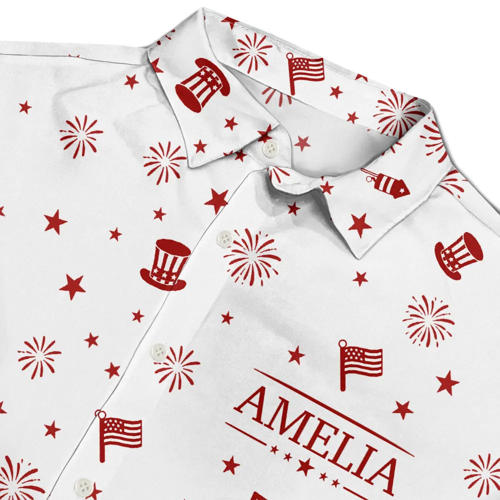 America 250 Freedom Feels Like Summer - Personalized Hawaiian Shirt