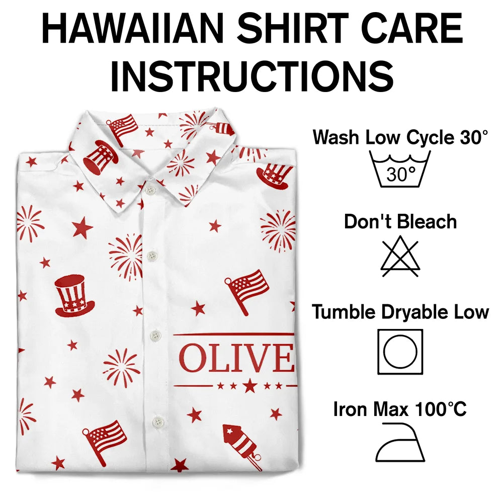 America 250 Freedom Feels Like Summer - Personalized Hawaiian Shirt