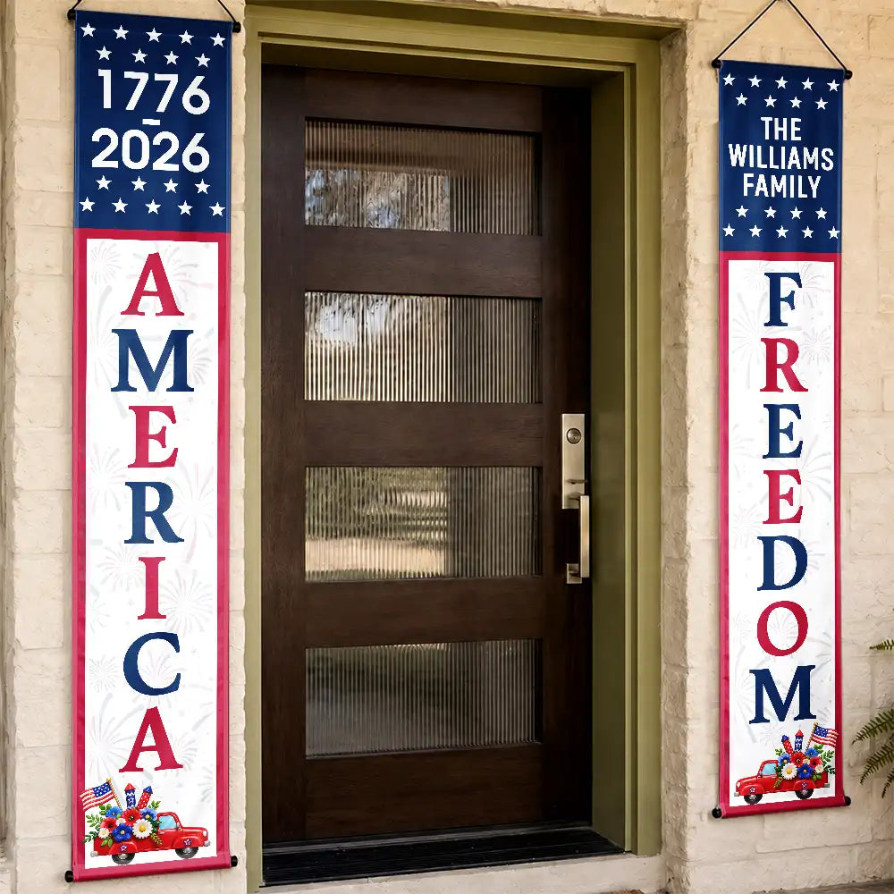 America 250 Years Of Freedom - Personalized Porch Banners